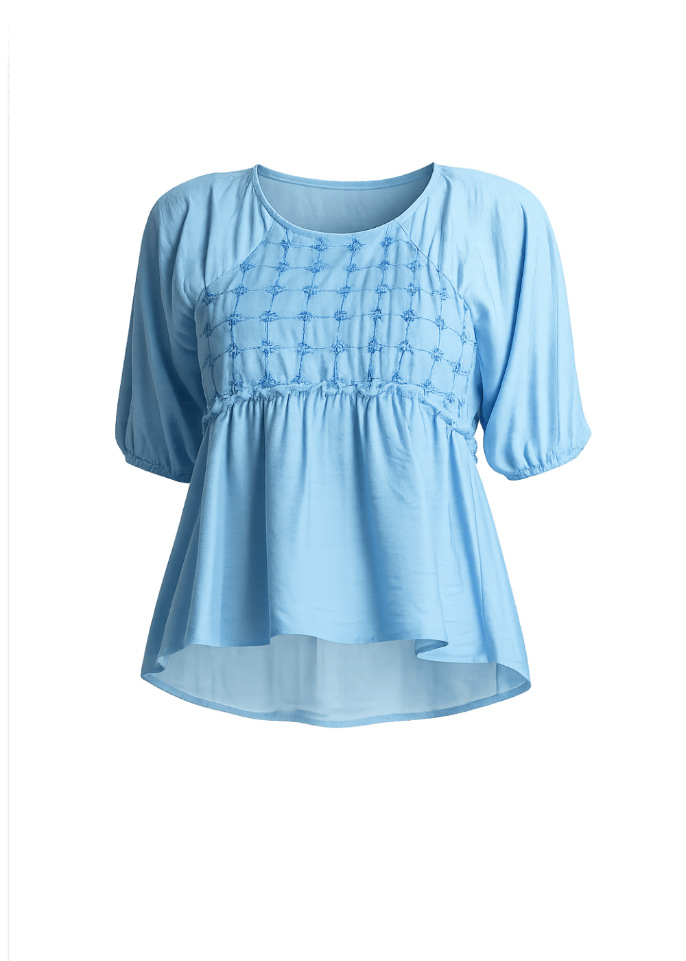 Tendenza Serena Embroidered Peplum Top