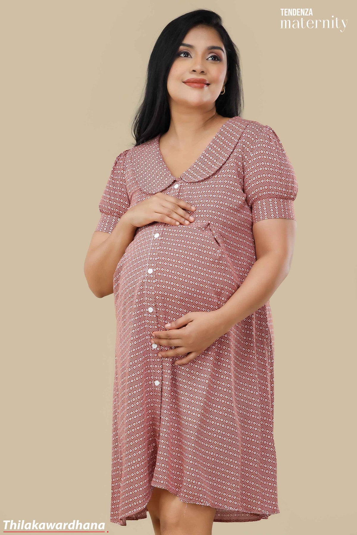 Tendenza Front Buttoned Maternity Dress